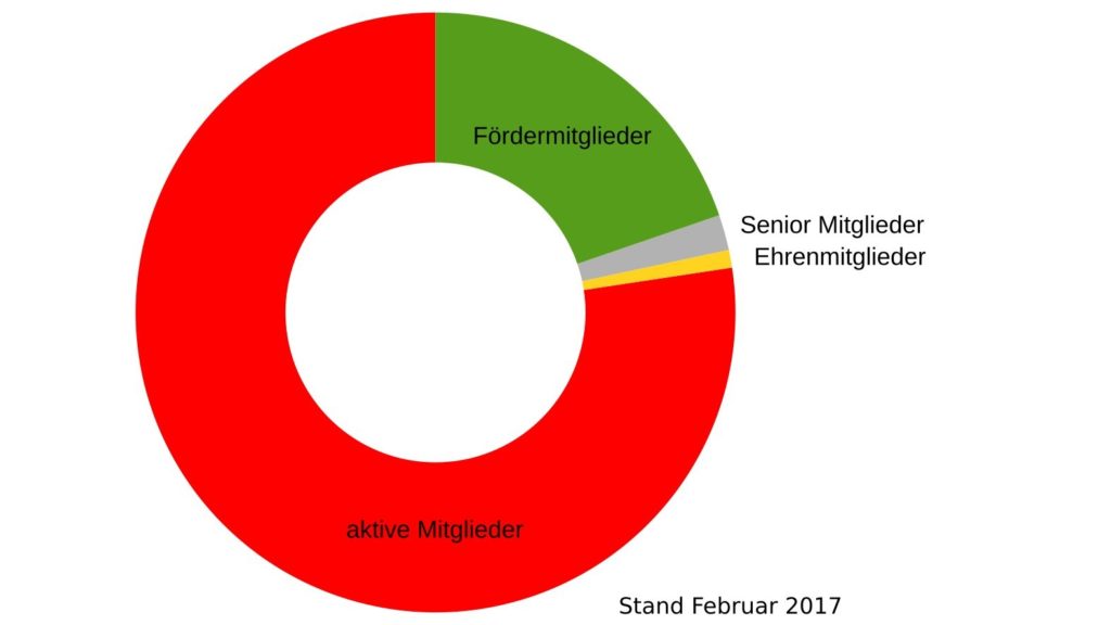 Anzahl unserer Mitglieder nach Art der Mitgliedshaft, Stand Februar 2017, © Lion Squares Germany e. V.